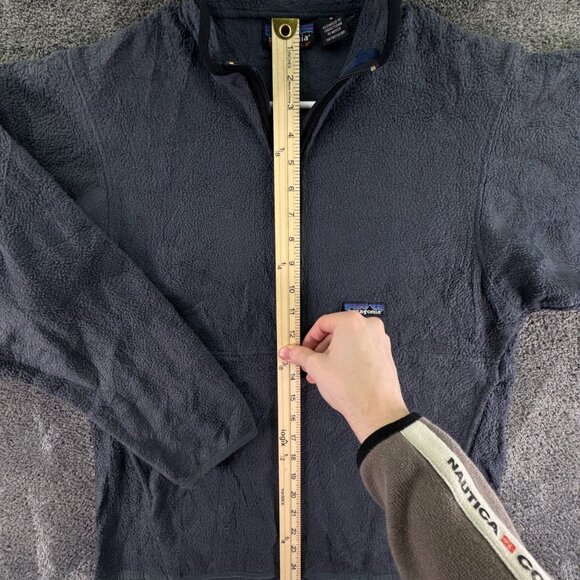 VTG Patagonia Synchilla Fleece Gray Pullover Jacket 1/2 Zip Small W/ Big Pocket - Picture 2 of 12